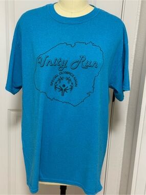 Large Blue Special Olympics Unity Run Shirt – Great Condition